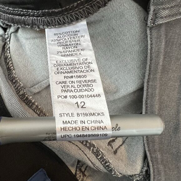 Democracy gray Size 12 Gray Ab Technology Skinny Mid Rise Stretch Denim - Picture 10 of 11